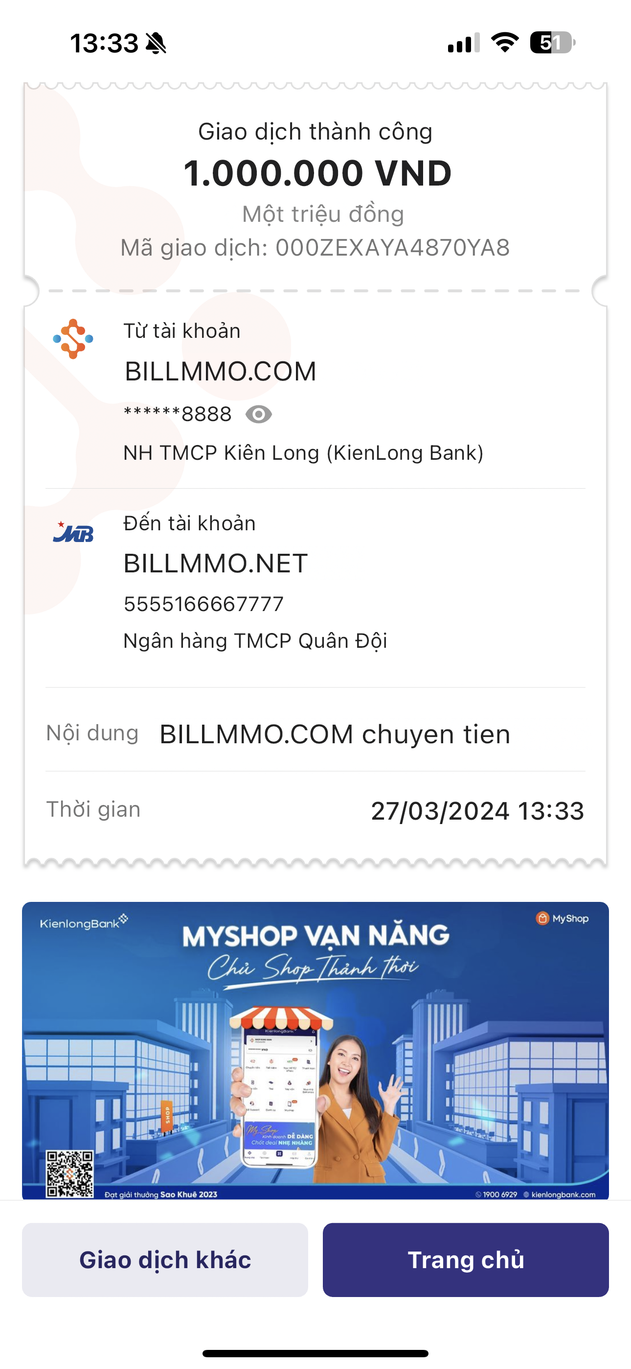 Demo bill