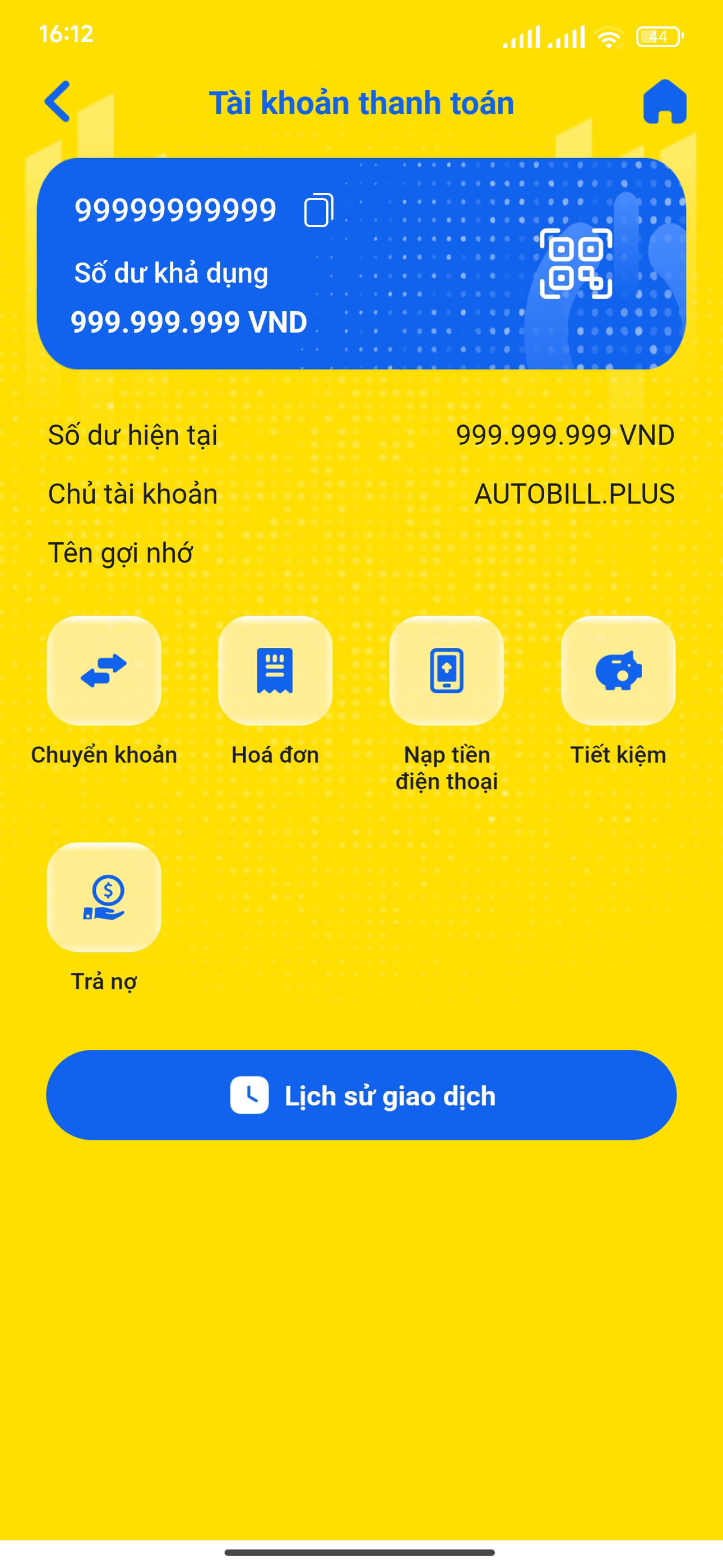 Demo bill